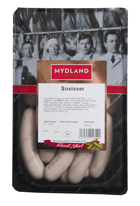 Sosisser 400g Mydland