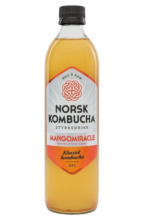 No.kombucha 0,5l,oransje Mangomiracle