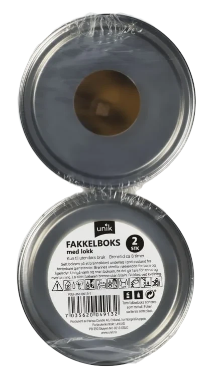 Fakkelboks m/lokk 8t 2pk Unik