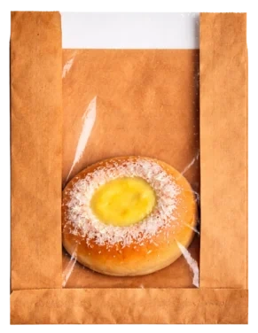 Papirpose 1kg Brun m/vindu 160x55x230mm