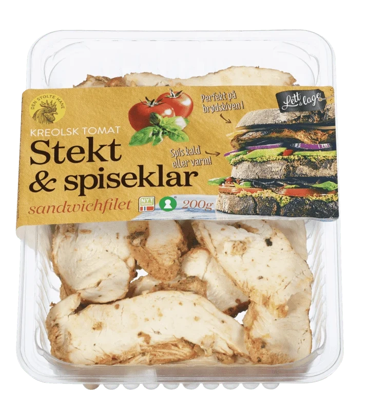 Kyllingfilet Sanwich Kreolsk Stekt 200g Dsh