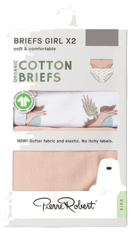 Brief Cotton X2 Pinkcloud-White 98-104