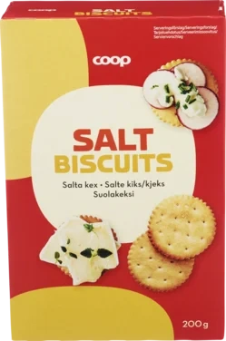 Salted round cracker