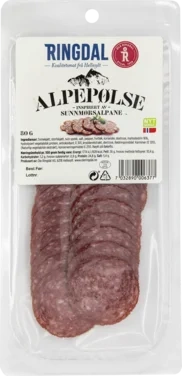 Alpepølse 80 Gr Oppskjert