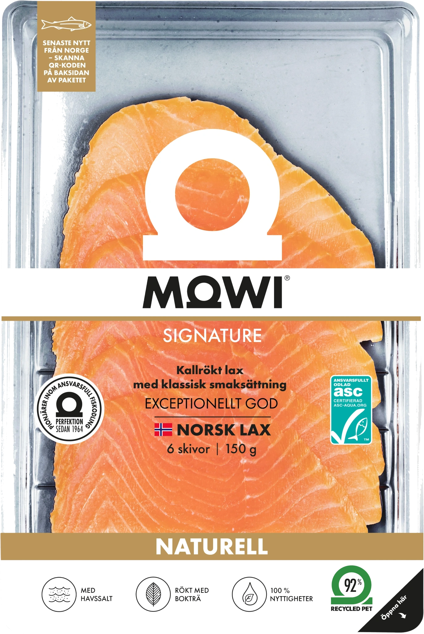 Lax Kallrökt Skivad 150g Mowi