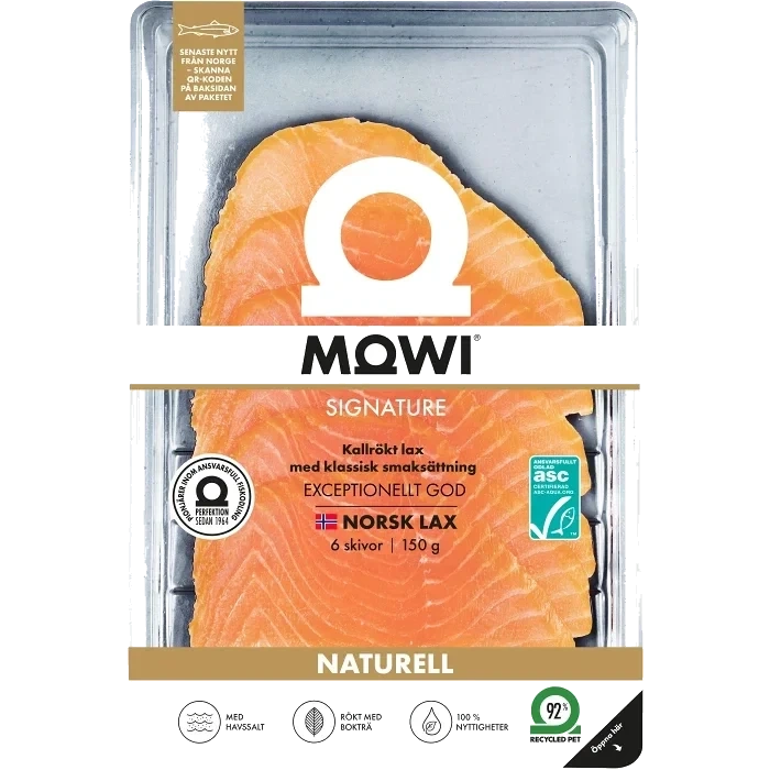 Lax Kallrökt Skivad 150g Mowi