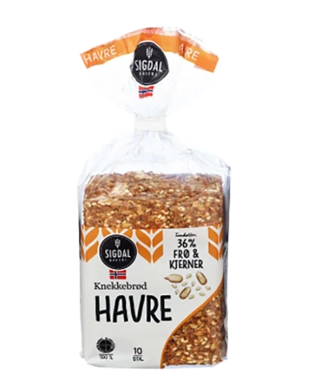 Sigdal Knekkebrød M/Havre 220g