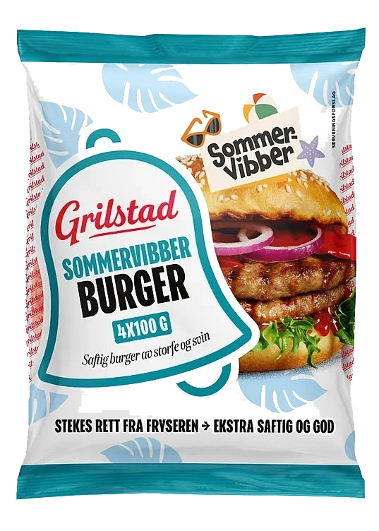Sommervibber Burger 4x100g Grilstad