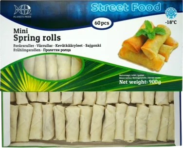 Mini Spring Rolls med Grøntsager, 15g/stk, 60stk/pakke