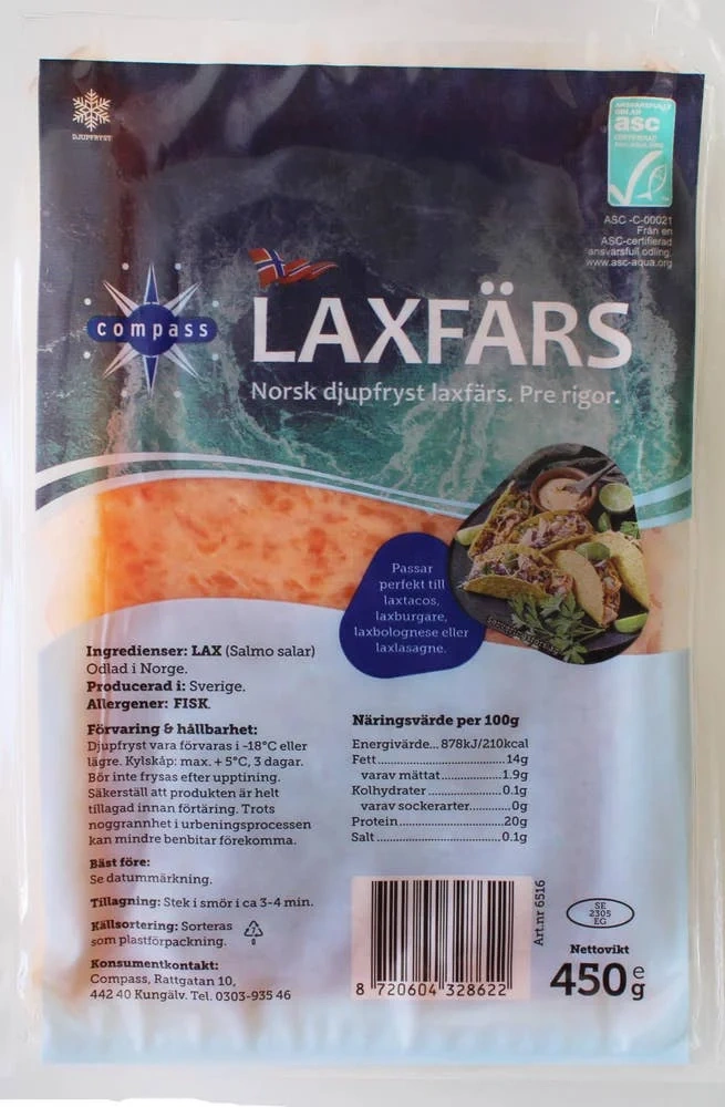 Laxfärs Premium ASC Fryst