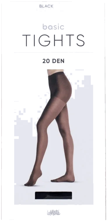 Tights Basic 20 Den Black 44-50 La Mote