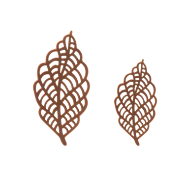Sjokoladepynt Elegant Blad 28x52/33x66mm