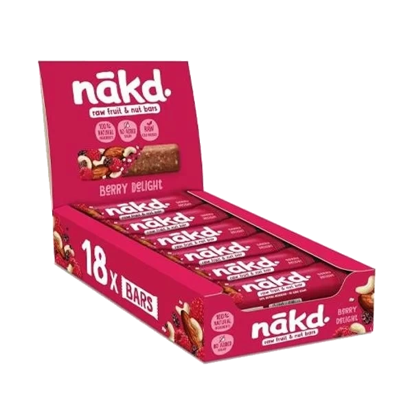 Raw Fruit & Nut Bars Berry Delight (Kartong 18 x 35g)