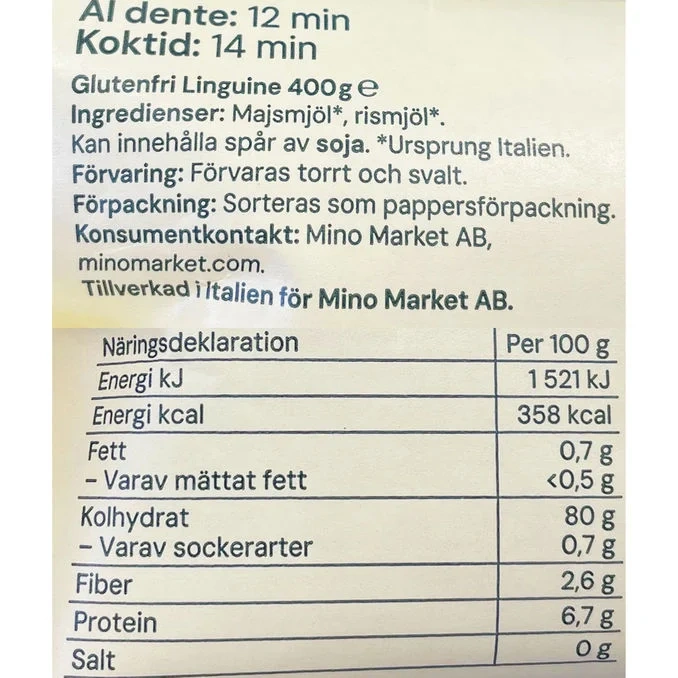 Linguine Glutenfri