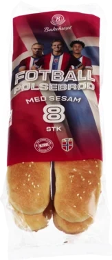 Fotball Pølsebrød med Sesam