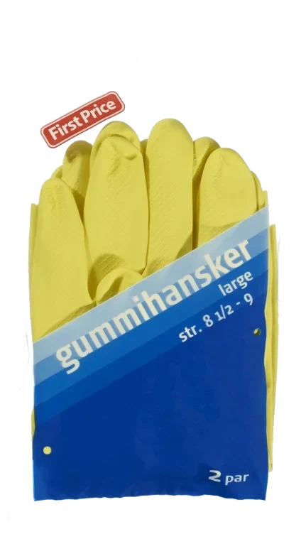 Gummihansker L 2par First Price