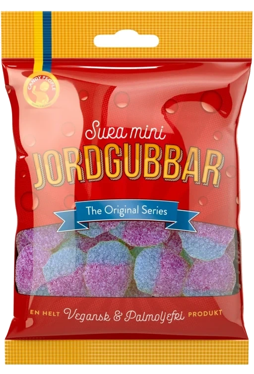 Sura Mini Jordgubbar Vegansk 80g