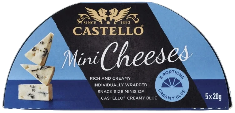 Castello Blå Porsjonspakning 5x20g