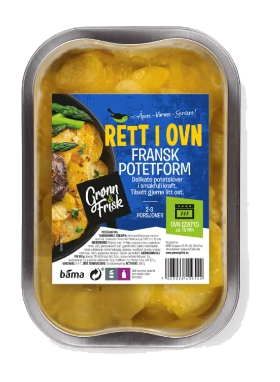 Fransk Potetform 400g Alu-Beger Grønn&Frisk