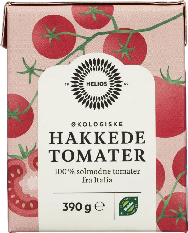 Tomater Hakkede Økologisk 390g Helios