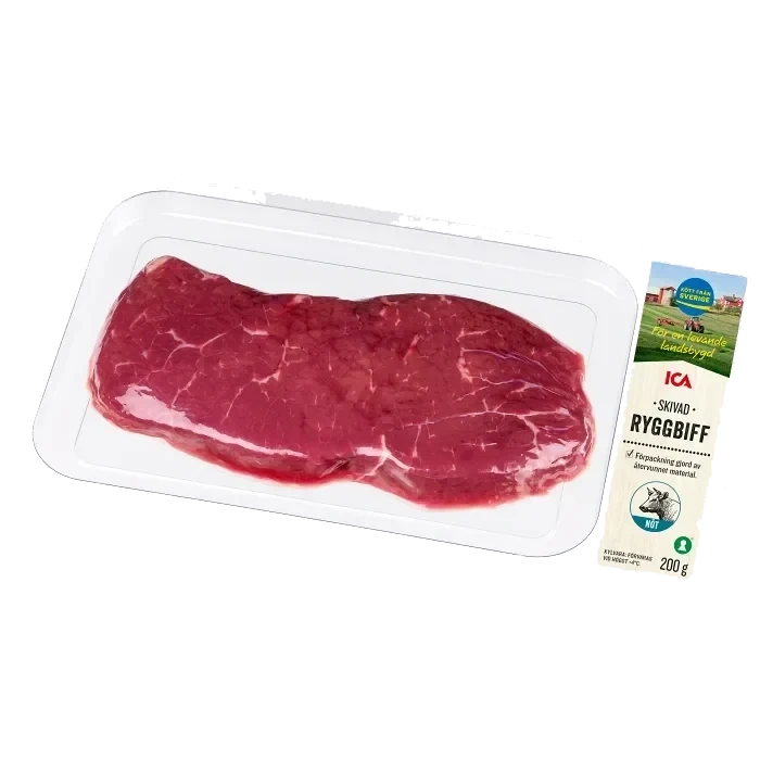 Ryggbiff Färsk Skivad 200g ICA