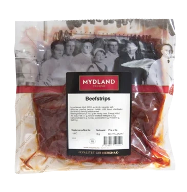 Biffsnadder Beefstrips 1,2 kg Frys Mydland