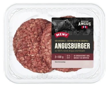 Angusburger 2x130g Meny
