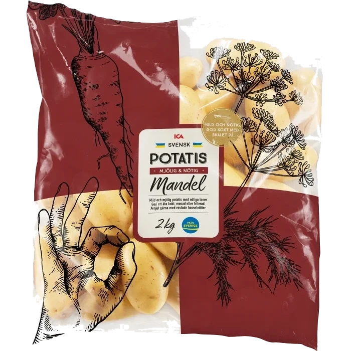 Potatis Norrlandsmandel 2kg Klass 1 ICA