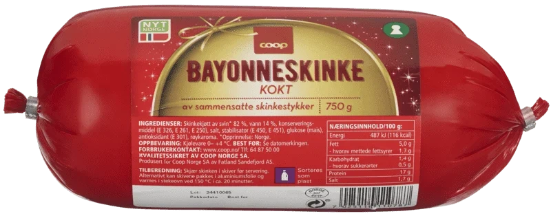 Coop Kokt Bayonneskinke 750g