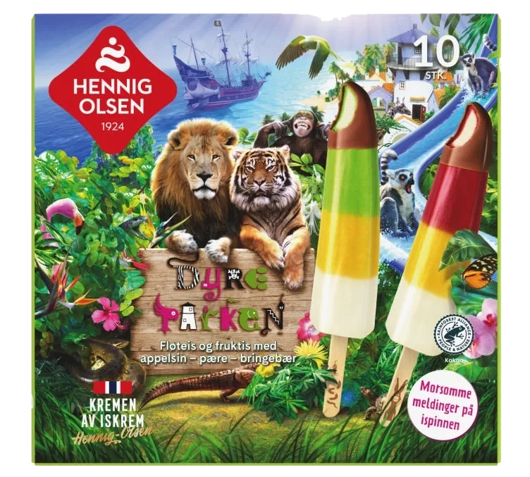 Dyreparken Fløteis&Fruktis 10stk Hoi
