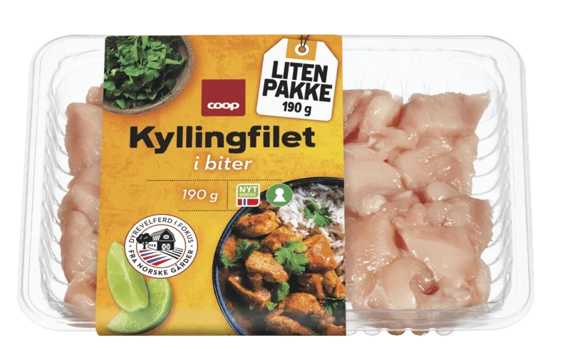 Coop Kyllingfilet i Biter 190g