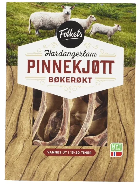 Pinnekjøtt Røkt Hardangerlam Ca1,3kg Folkets