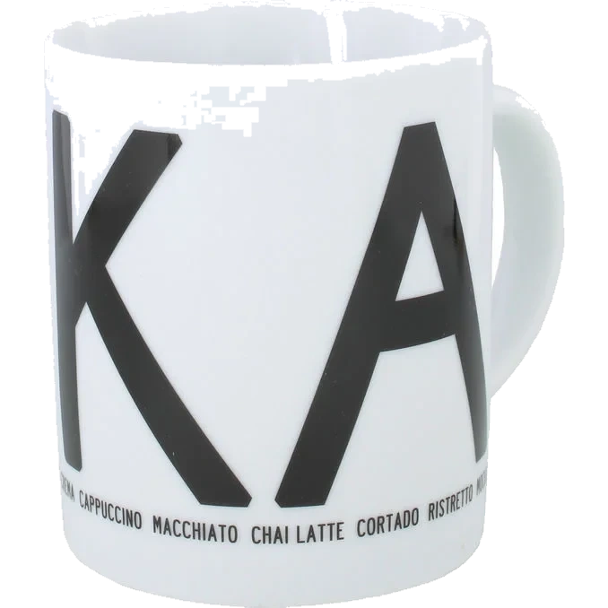 Fika Porslinmugg Svart & Vit