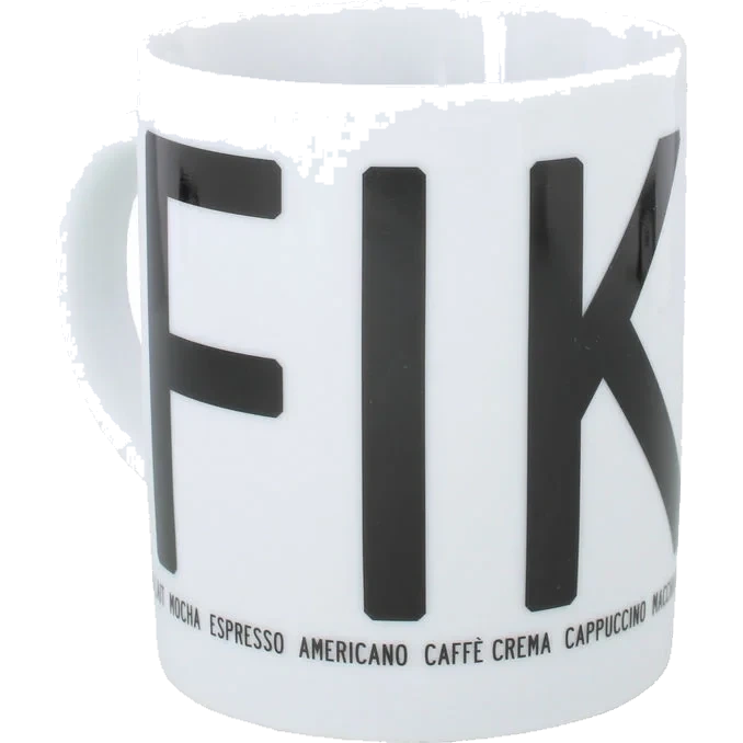 Fika Porslinmugg Svart & Vit