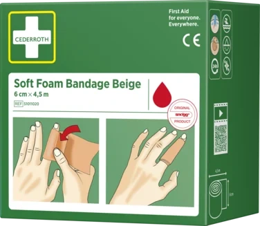 Soft Foam Bandage Beige 6 X 450 Cm