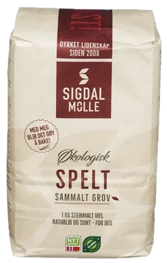 Økologisk Speltmel Grovmalt 1kg
