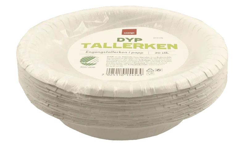 Coop Papptallerken Dyp 20stk