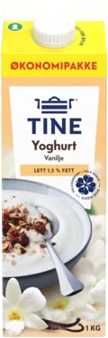 Tine Lettyoghurt Vanilje 1kg
