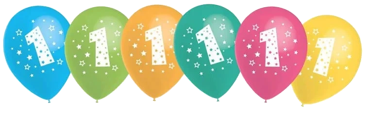 Ballonger m/Tall 1 6stk