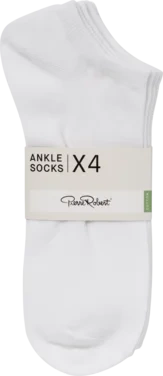 Ankle Socks X4 White 37-40