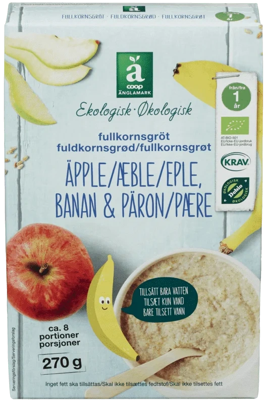 Änglamark Fullkornsgrøt med Frukt 270g