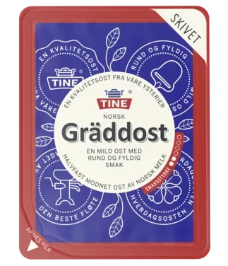 Gräddost skivet 100g Tine