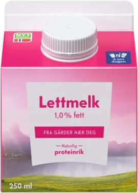 Tinemelk Lett 1.0% 1/4l Tine