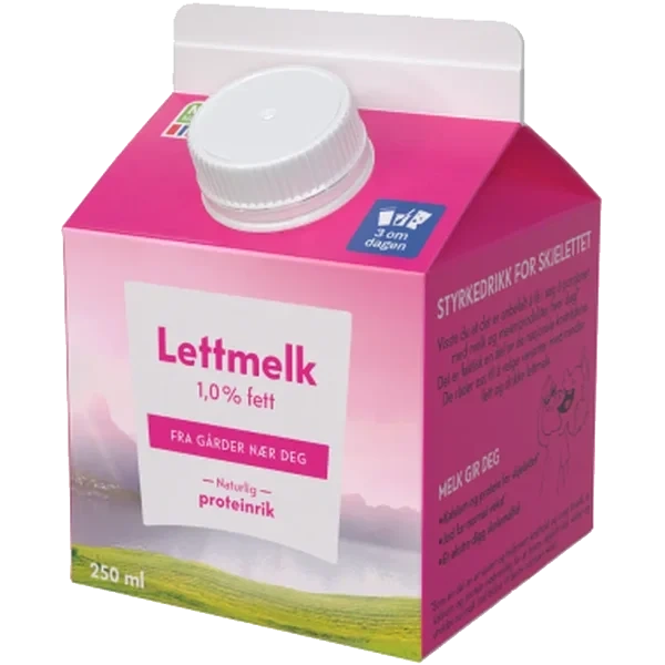 Tinemelk Lett 1.0% 1/4l Tine
