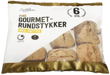 Gourmetrundstykker med Nøtter 6pk - Fk