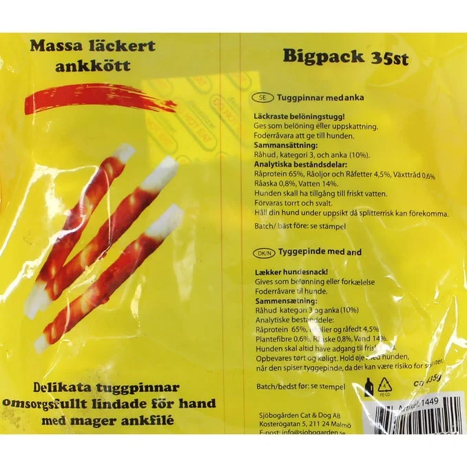 Tuggpinnar med anka 35 st