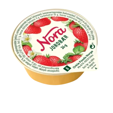 Jordbærsylt Porsj 24g Nora