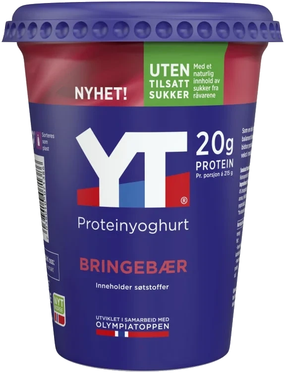 Yt Proteinyoghurt Bringebær 430g Tine