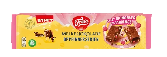 Melkesjokolade Bringebær & Marengs 190g