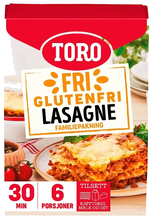 Lasagne Glutenfri Familiepakkning 300g Toro
